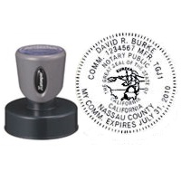 N53 Round California Notary Stamp