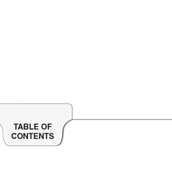 11400B "Table of Contents"
