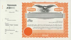Stock Certificate 194H Custom Printed