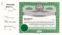 Stock Certificate 220 Custom Printed