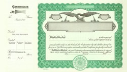 Stock Certificate 509 Custom Printed