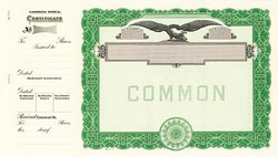 Stock Certificate 512 Custom Printed