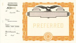 Stock Certificate 513 Custom Printed