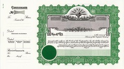 Goes 6136 Stock Certificate Green 15x8.5 Custom Printed
