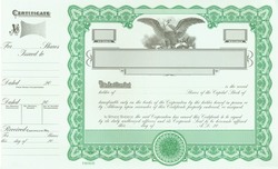 Stock Certificate 6389 Custom Printed
