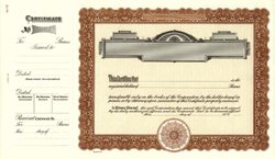 Stock Certificate 721 Custom Printed