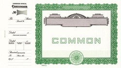 Stock Certificate 727 Custom Printed