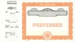Stock Certificate 729 Custom Printed
