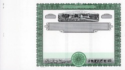 Stock Certificate 762 Custom Printed