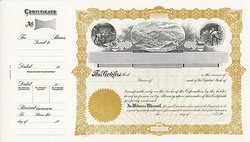Stock Certificate 91 Custom Printed