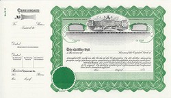 Stock Certificate M113 Custom Printed